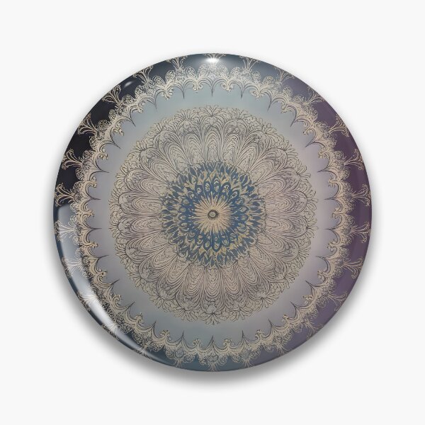 Item preview, Dark blue mandala of intuitive wisdom for the third eye designed and sold by monchie.