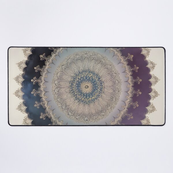 Item preview, Dark blue mandala of intuitive wisdom for the third eye designed and sold by monchie.