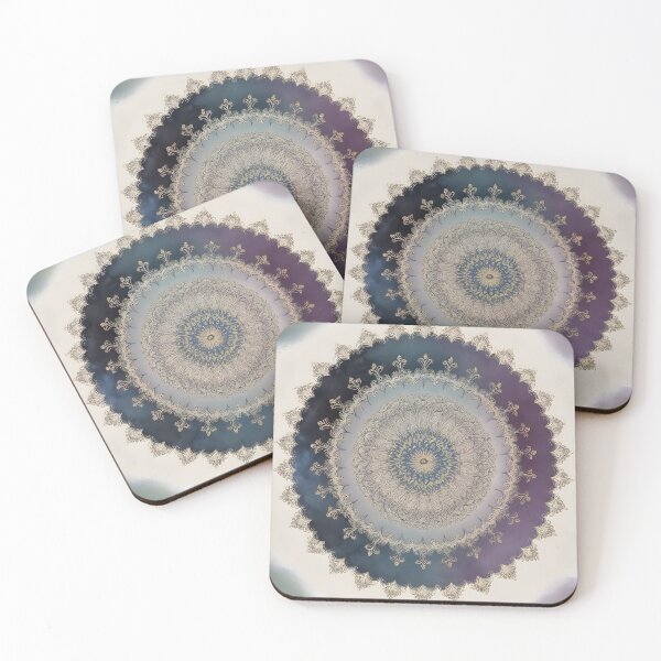 Item preview, Dark blue mandala of intuitive wisdom for the third eye designed and sold by monchie.