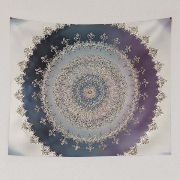 Item preview, Dark blue mandala of intuitive wisdom for the third eye designed and sold by monchie.