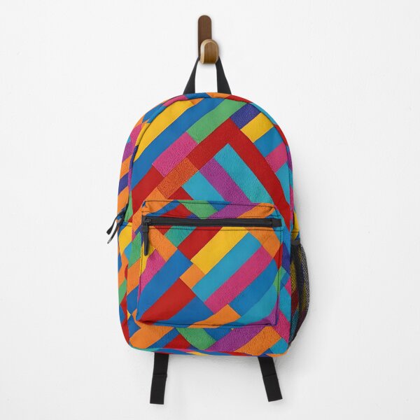 Item preview, Rainbow zig zag bright colorful Summer vacation gift idea fun pattern designed and sold by cheekylorns.