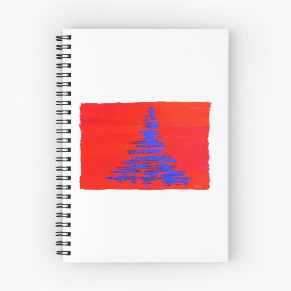 Item preview, Christmas Tree in red and blue Contemporary art by Lynn Ede Xmas cards  designed and sold by Lynn Ede.