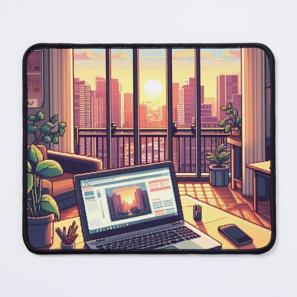 Item preview, Pixelart style city landscape designed and sold by MemeMelodies.