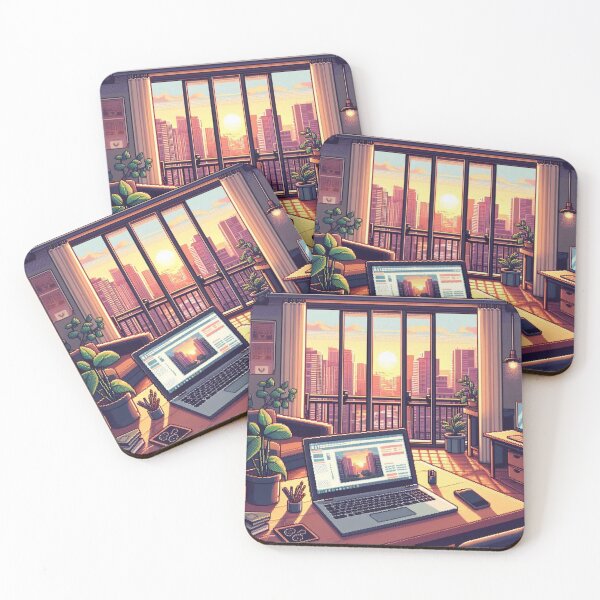 Item preview, Pixelart style city landscape designed and sold by MemeMelodies.