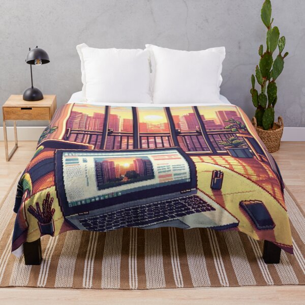Item preview, Pixelart style city landscape designed and sold by MemeMelodies.