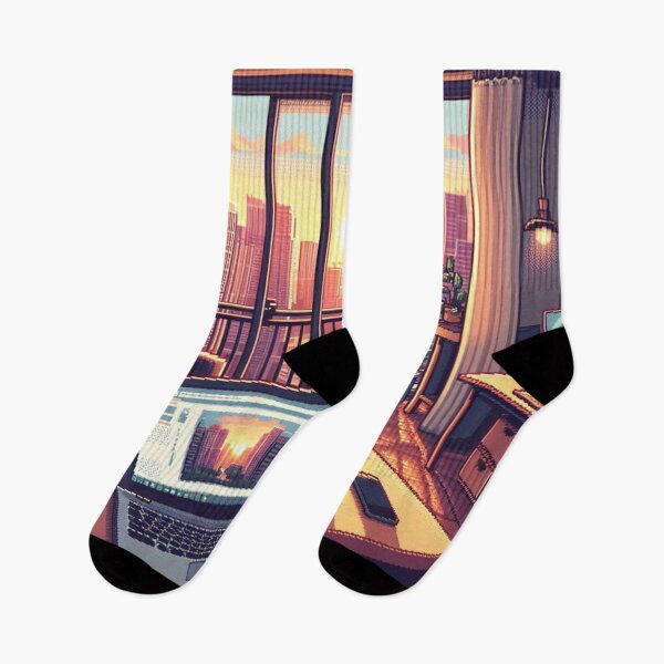 Item preview, Pixelart style city landscape designed and sold by MemeMelodies.