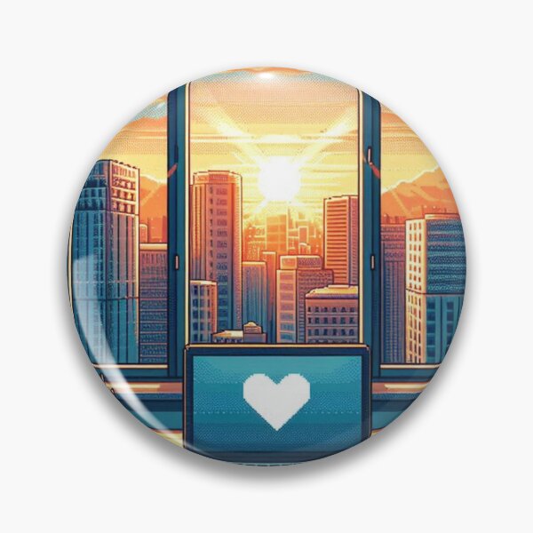 Item preview, Pixelart style city landscape V2 designed and sold by MemeMelodies.