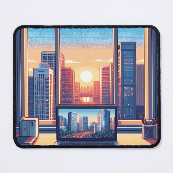 Item preview, City landscape pixelart style V3 designed and sold by MemeMelodies.