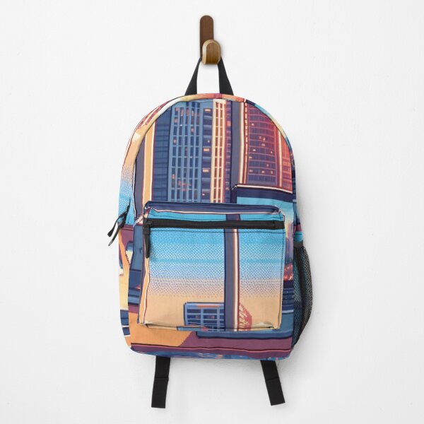 Item preview, City landscape pixelart style V3 designed and sold by MemeMelodies.