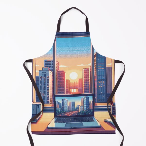 Item preview, City landscape pixelart style V3 designed and sold by MemeMelodies.
