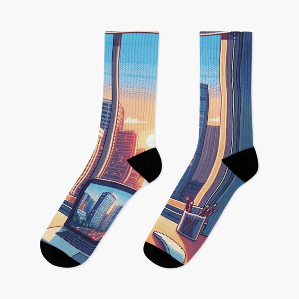 Item preview, City landscape pixelart style V3 designed and sold by MemeMelodies.