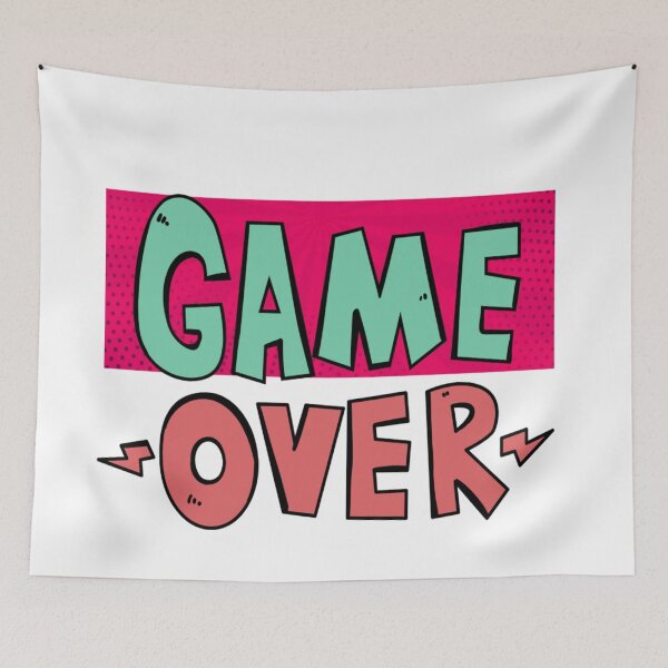 Item preview, A GAME OVER sticker designed and sold by ARTofBito.