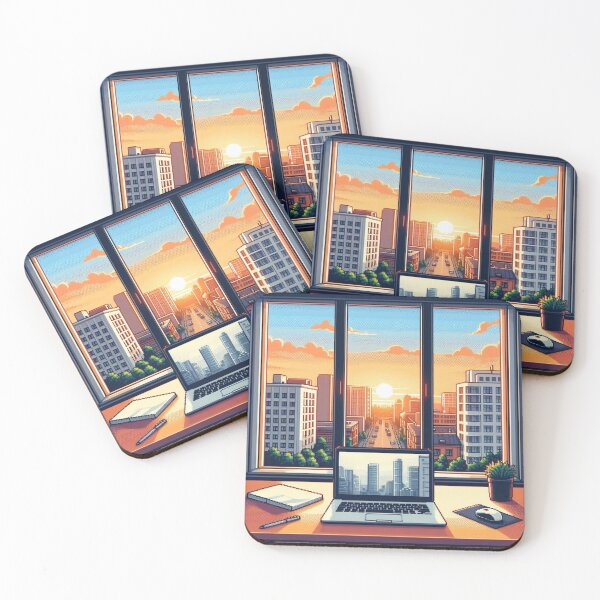 Item preview, City landscape pixelart style V4 designed and sold by MemeMelodies.