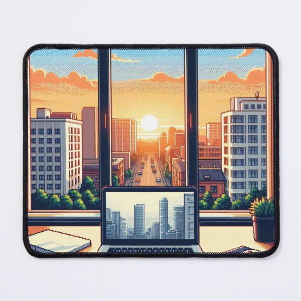 Item preview, City landscape pixelart style V4 designed and sold by MemeMelodies.