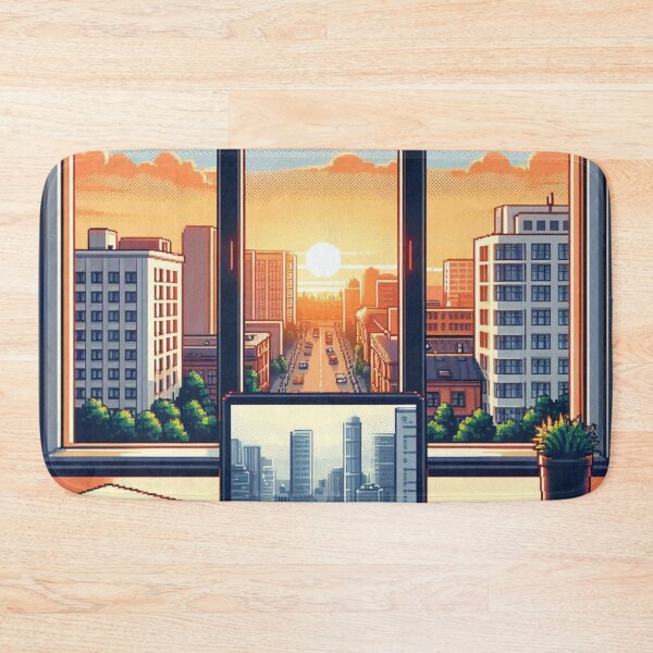 Item preview, City landscape pixelart style V4 designed and sold by MemeMelodies.