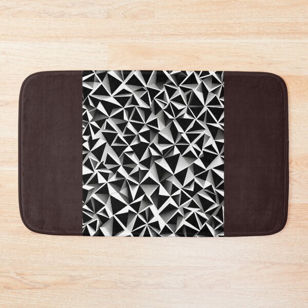 Item preview, Origami abstract triangle optical illusion black white pattern designed and sold by cheekylorns.