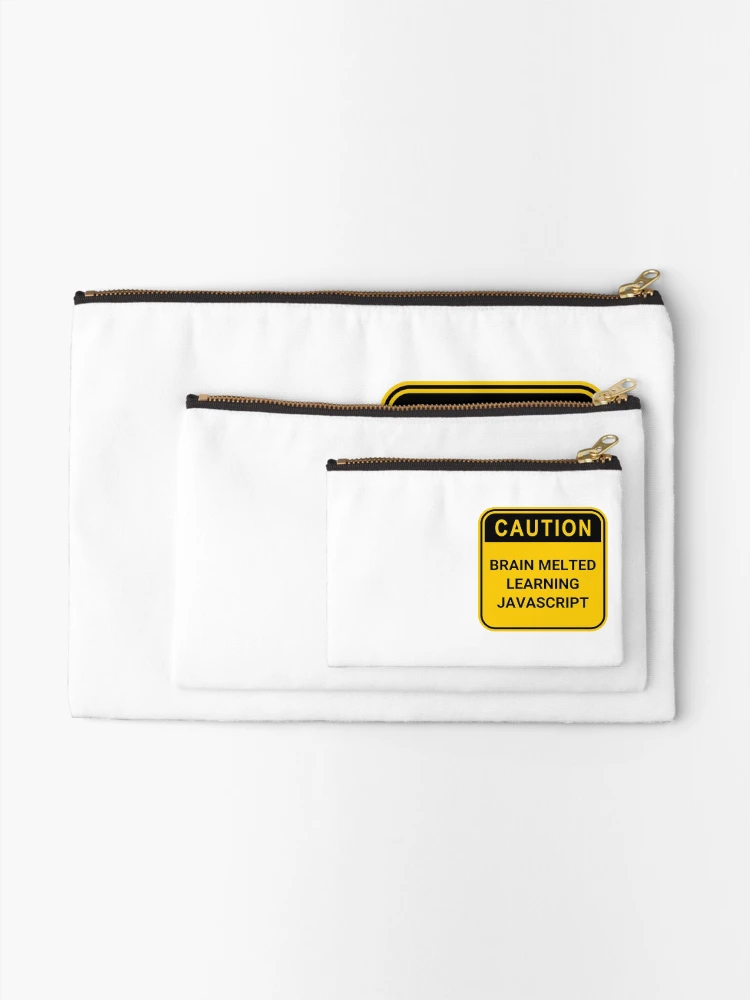 Thumbnail 2 of 4, Zipper Pouch, JavaScript developers aren't fully-functioning software engineers no more designed and sold by codepuns.