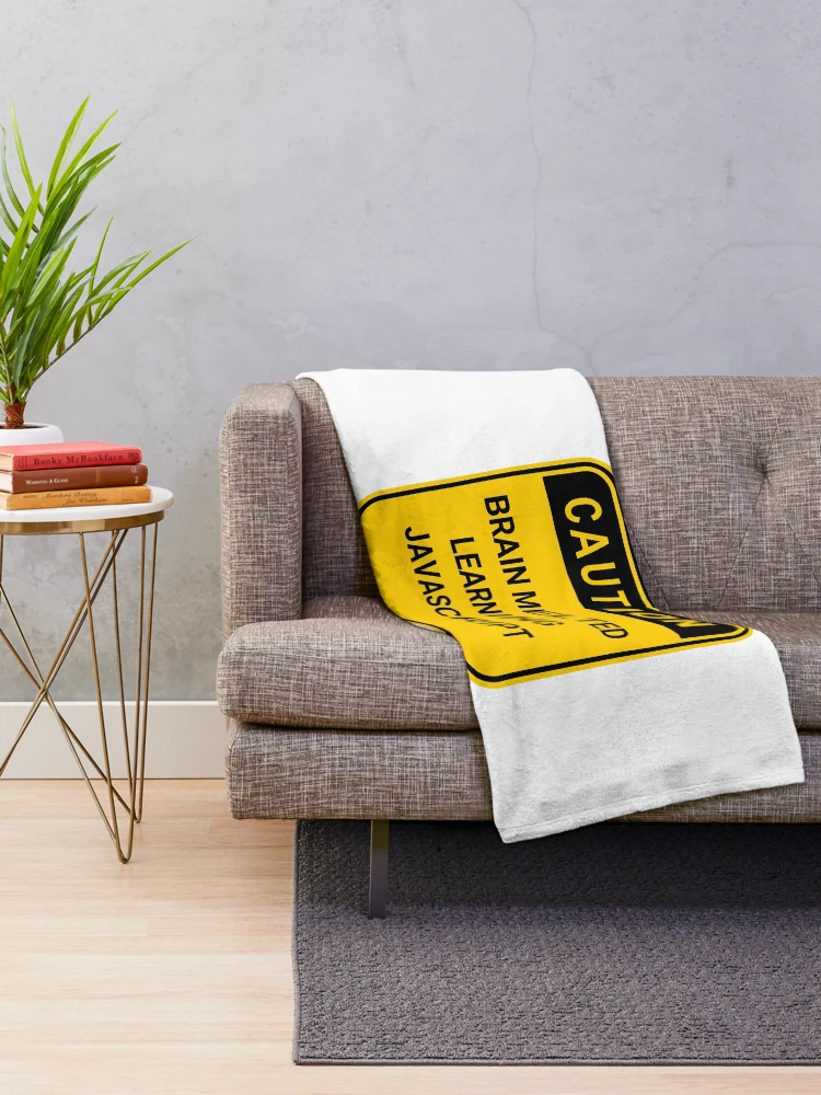Thumbnail 2 of 6, Throw Blanket, JavaScript developers aren't fully-functioning software engineers no more designed and sold by codepuns.