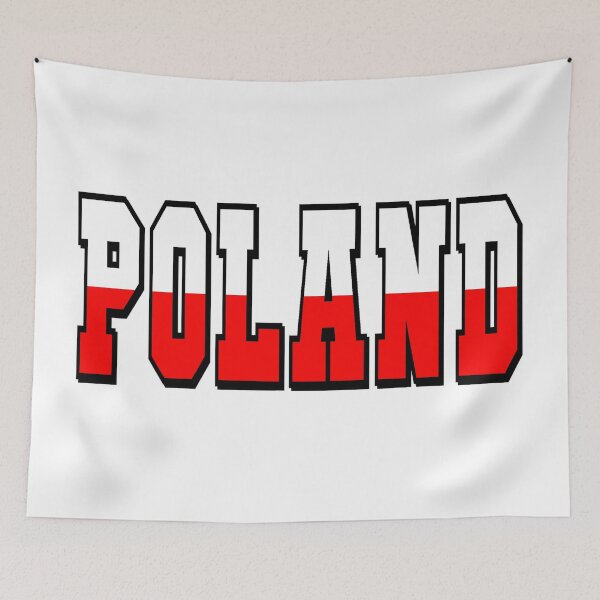 Item preview, Poland Country Flag Typography designed and sold by TravelWish.