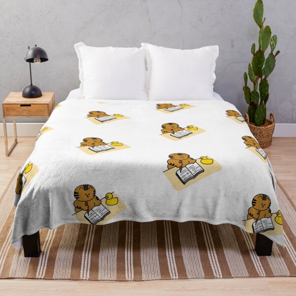 Item preview, a Cat and a Duck studying hard designed and sold by superbaechoo.