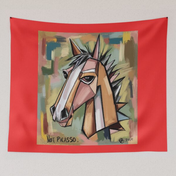 Item preview, “Cubist Equine Elegance” designed and sold by cbishopbailey.