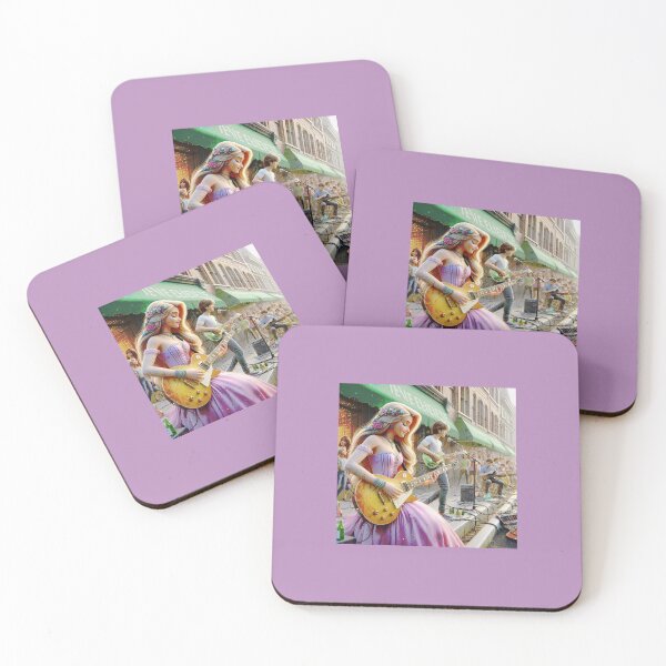 Item preview, Modern Princess Unleashes Inner Rockstar with Acoustic Band designed and sold by choder61.