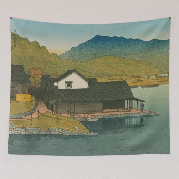Item preview, Lake Kugushi at Wakasa by Kawase Hasui designed and sold by Takeda-art.