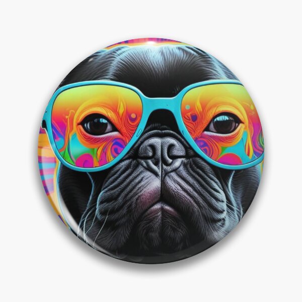 Item preview, Vibrant Visions: Unleashing the Spectrum with Our Colorful Frenchie Muse! designed and sold by Hachiandco.