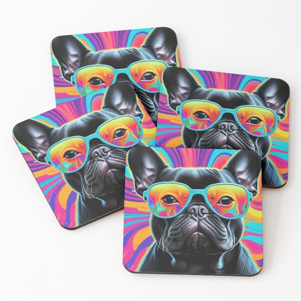 Item preview, Vibrant Visions: Unleashing the Spectrum with Our Colorful Frenchie Muse! designed and sold by Hachiandco.