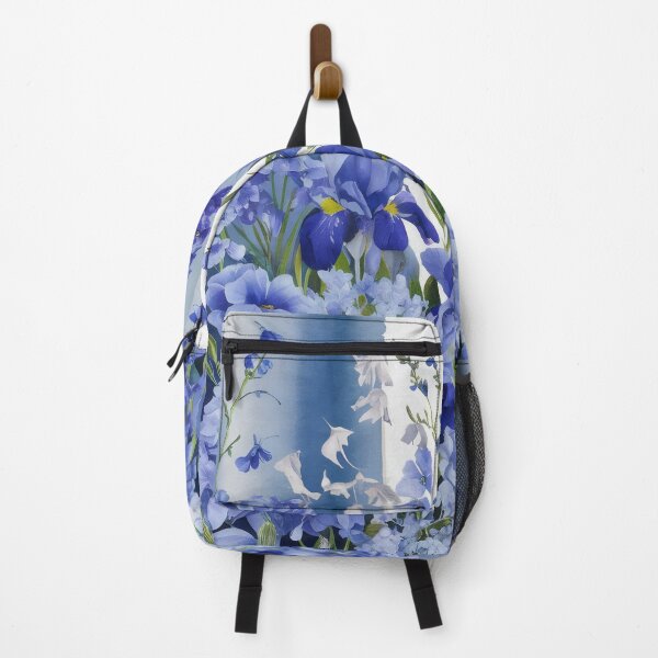 Item preview, Blue flower pattern, watercolor design with Hydrangeas and Lilies designed and sold by patterncrow.