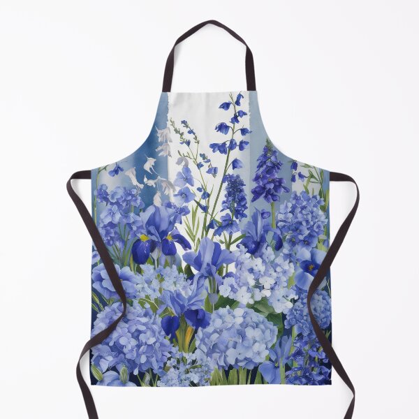 Item preview, Blue flower pattern, watercolor design with Hydrangeas and Lilies designed and sold by patterncrow.