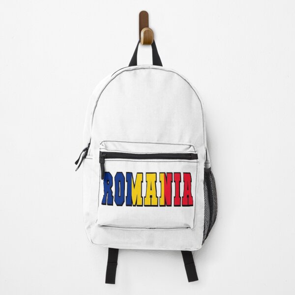 Item preview, Romania Country Flag Typography designed and sold by TravelWish.