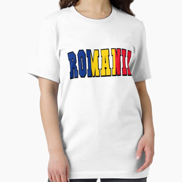 Item preview, Romania Country Flag Typography designed and sold by TravelWish.