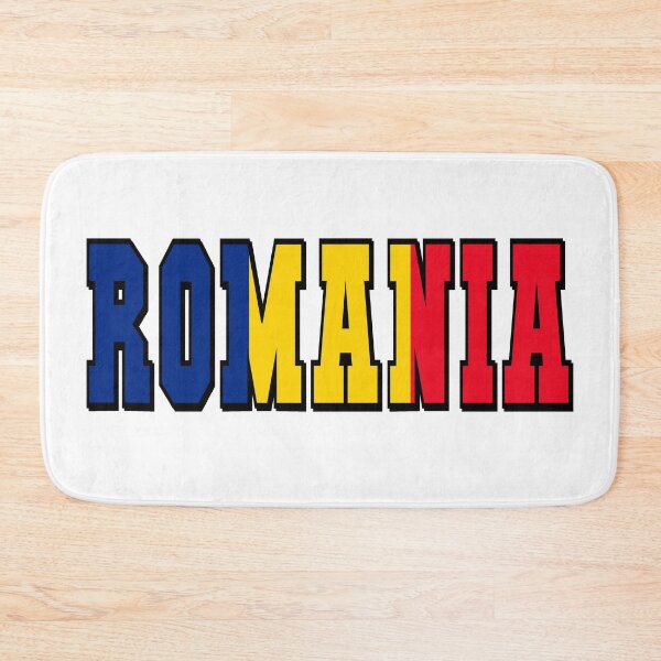 Item preview, Romania Country Flag Typography designed and sold by TravelWish.