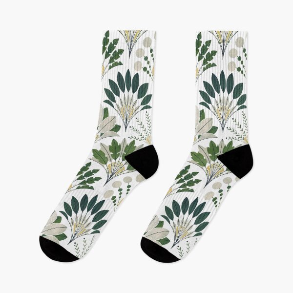Item preview, Art Deco Block Print Palms - Earthy Greens designed and sold by TigaTiga.