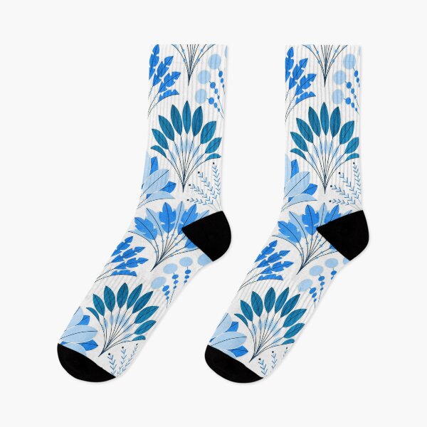 Item preview, Art Deco Block Print Palms - China Blue and White designed and sold by TigaTiga.