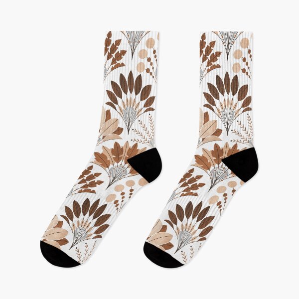 Item preview, Art Deco Block Print Palms - Earthy Browns designed and sold by TigaTiga.