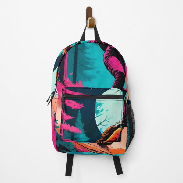 Item preview, Female MTB Rider Shredding in Pink Hues designed and sold by GrizzlyCollective.