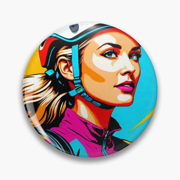 Item preview, Trailblazing Beauty: Female MTB Rider designed and sold by GrizzlyCollective.