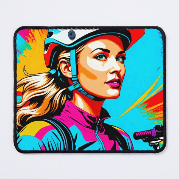 Item preview, Trailblazing Beauty: Female MTB Rider designed and sold by GrizzlyCollective.