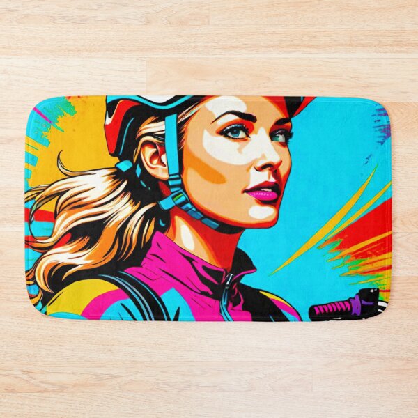 Item preview, Trailblazing Beauty: Female MTB Rider designed and sold by GrizzlyCollective.