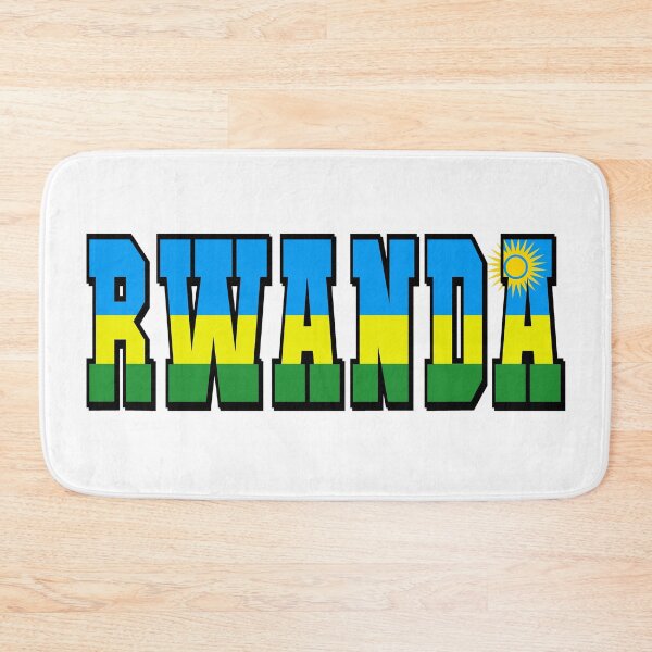 Item preview, Rwanda Country Flag Typography designed and sold by TravelWish.