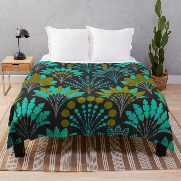 Item preview, Art Deco Block Print Palms - Olive Green designed and sold by TigaTiga.