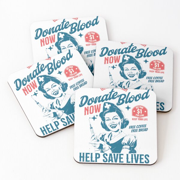 Item preview, Vampire Nurse Blood Bank Vintage Style Ad designed and sold by PintoCreatives.
