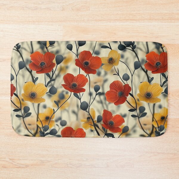 Item preview, Red & Orange Flower Pattern designed and sold by purelypatterns.
