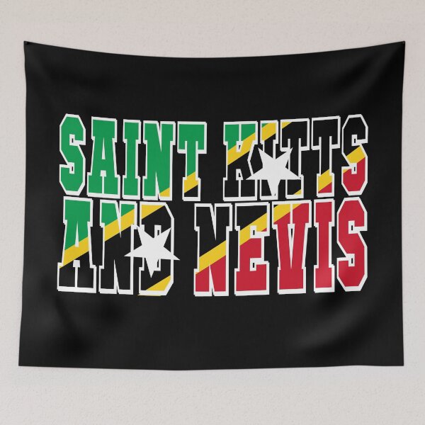 Item preview, Saint Kitts and Nevis Country Flag Typography designed and sold by TravelWish.