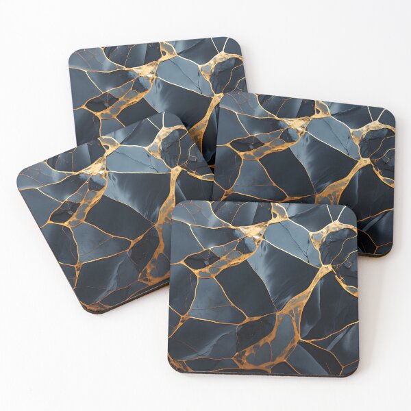 Item preview, Obsidian Glass - Kintsugi designed and sold by KootenayDesigns.