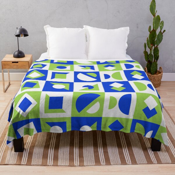 Item preview, Blue Green Color Block Pattern designed and sold by TheArtism.