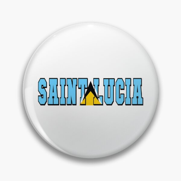 Item preview, Saint Lucia Country Flag Typography designed and sold by TravelWish.