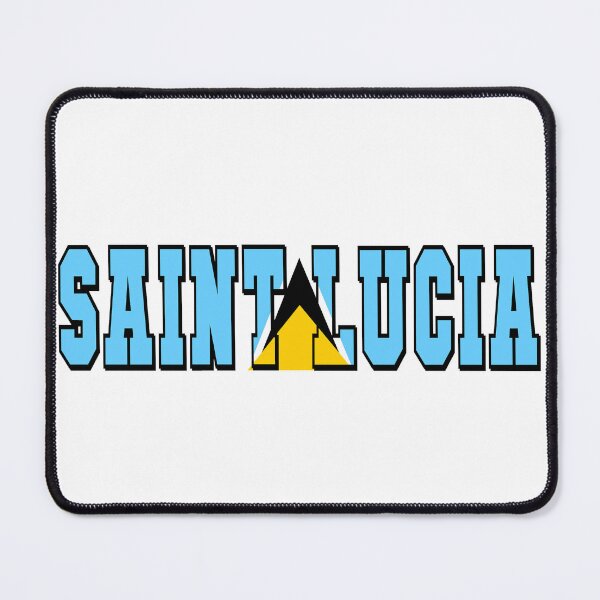 Item preview, Saint Lucia Country Flag Typography designed and sold by TravelWish.